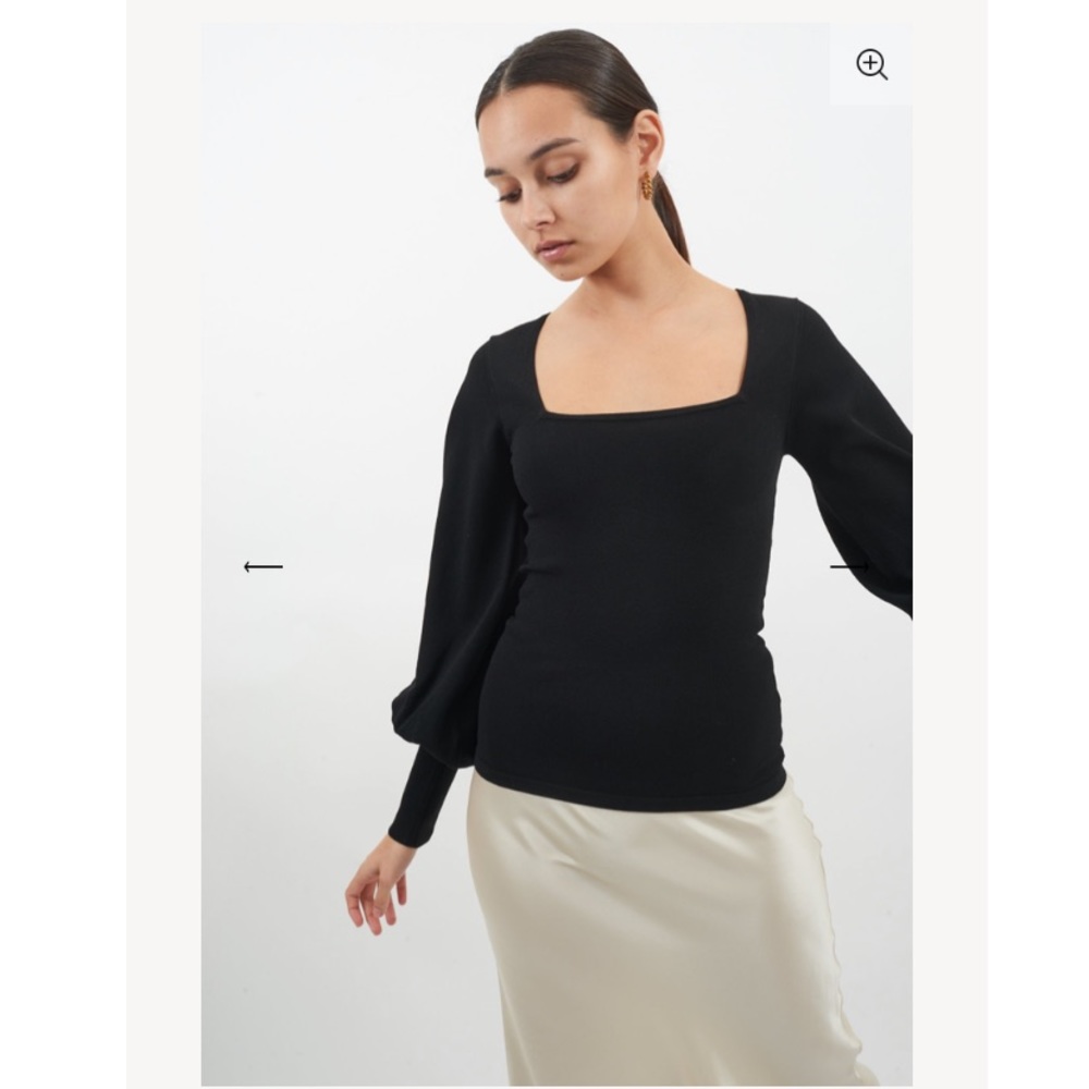 AUTUMN CASHMERE**Black Bishop Top**Med. $495 - Picture 5 of 8